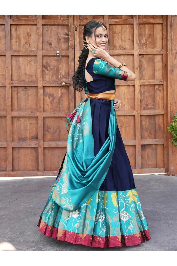 South Indian Festival Traditional Half Saree (HansPAttu)