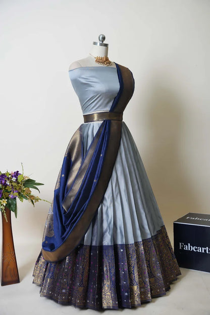 South Indian Festival Traditional Half Saree (Sarojini)