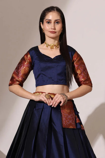 దక్షిణ భారత పండుగ సాంప్రదాయ హాఫ్ చీర (ఛవి) 