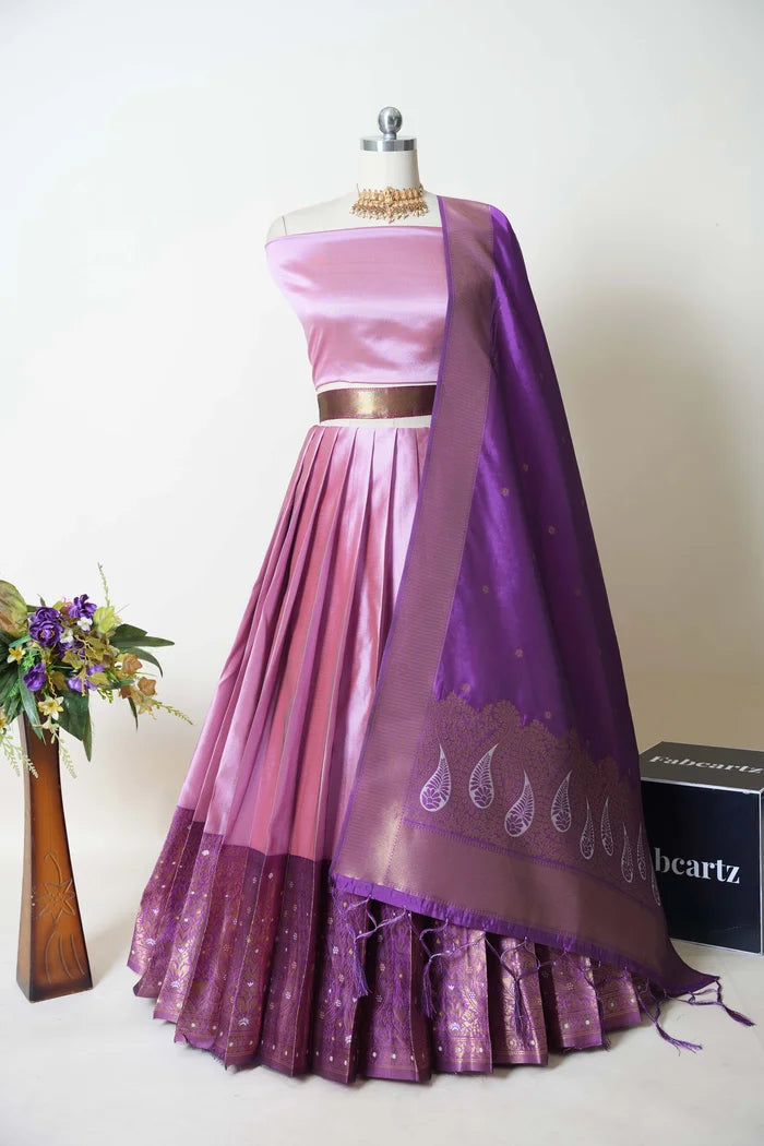 South Indian Festival Traditional Half Saree (Sarojini)