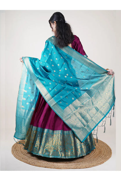 South Indian Festival Traditional Half Saree (Aarvi)