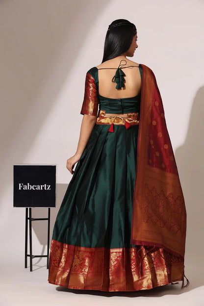 South Indian Festival Traditional Half Saree (Sundarii)