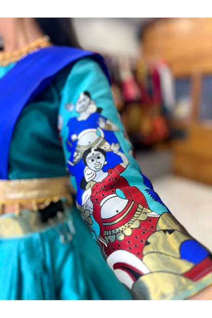 దక్షిణ భారత పండుగ సాంప్రదాయ హాఫ్ చీర(ధంగ్లీ)