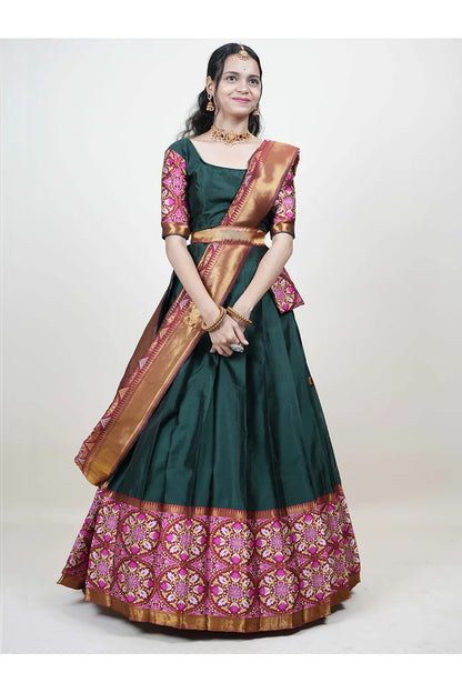 South Indian Festival Traditional Half Saree (GolGolPAttu)