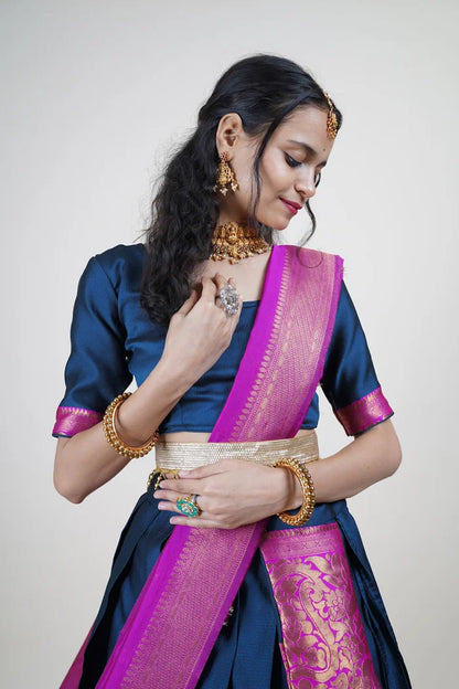South Indian Festival Traditional Half Saree (Aarvi)