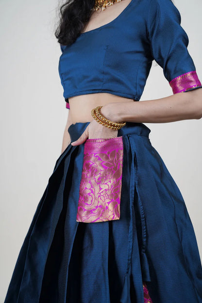 South Indian Festival Traditional Half Saree (Aarvi)