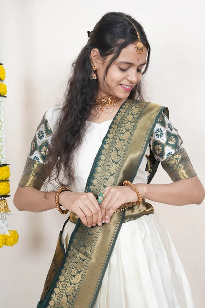 దక్షిణ భారత పండుగ సాంప్రదాయ హాఫ్ చీర (దిల్‌వాలే) 