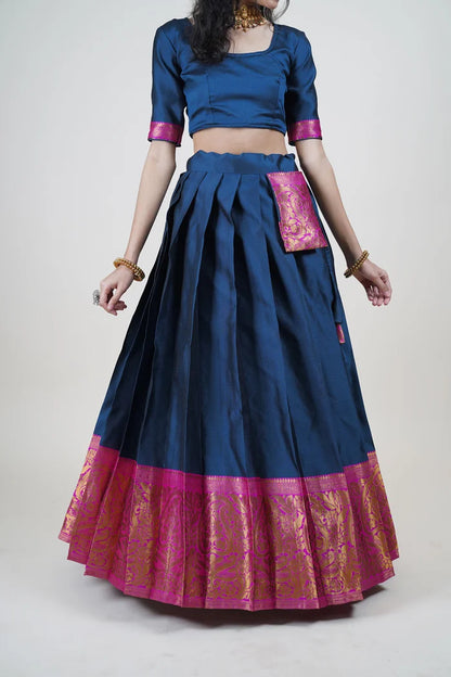 South Indian Festival Traditional Half Saree (Aarvi)