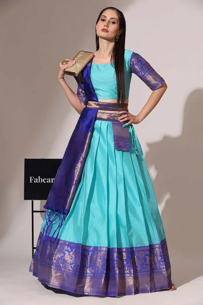 South Indian Festival Traditional Half Saree (Sundarii)