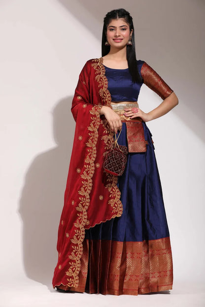 South Indian Festival Traditional Half Saree (Saraswati)