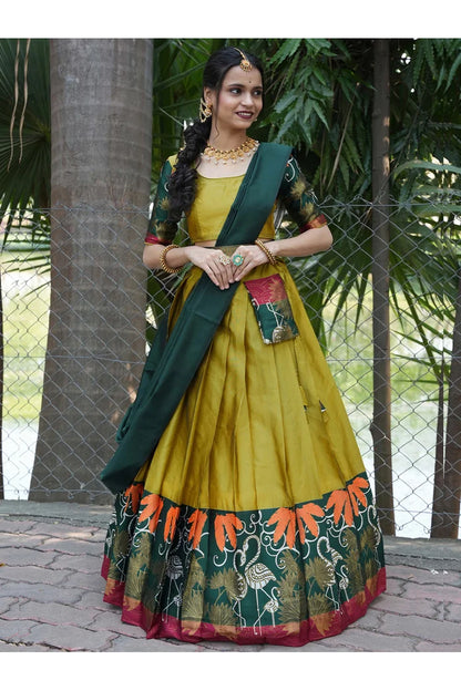 South Indian Festival Traditional Half Saree (HansPAttu)