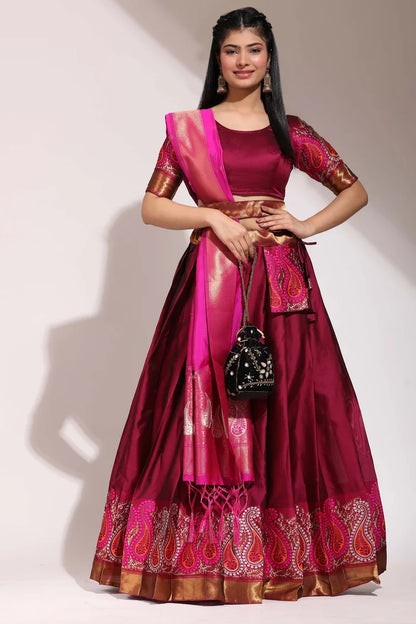South Indian Festival Traditional Half Saree (Parvati)