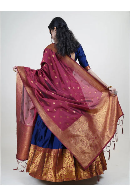 South Indian Festival Traditional Half Saree (Aarvi)