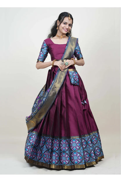 South Indian Festival Traditional Half Saree (GolGolPAttu)
