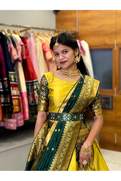 South Indian Festival Traditional Half Saree(Patola)
