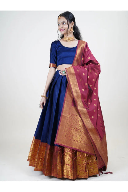 South Indian Festival Traditional Half Saree (Aarvi)
