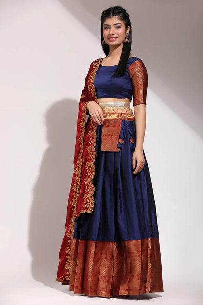 South Indian Festival Traditional Half Saree (Saraswati)