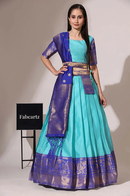 South Indian Festival Traditional Half Saree (Sundarii)