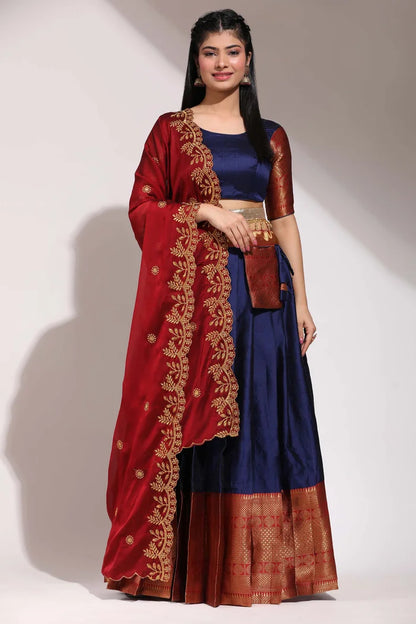 South Indian Festival Traditional Half Saree (Saraswati)