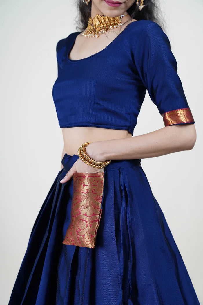 South Indian Festival Traditional Half Saree (Aarvi)