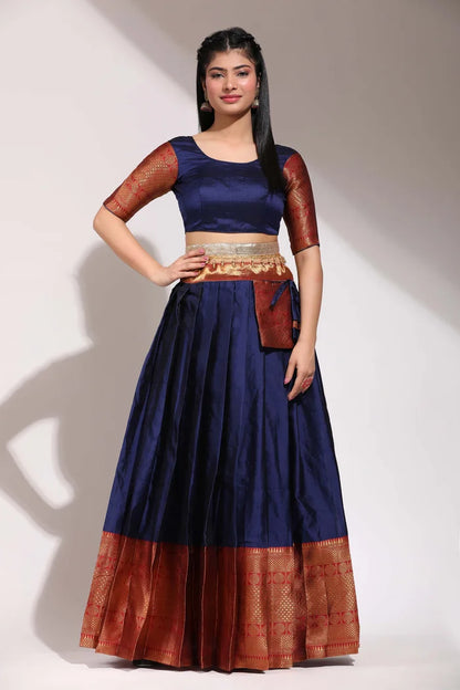 South Indian Festival Traditional Half Saree (Saraswati)