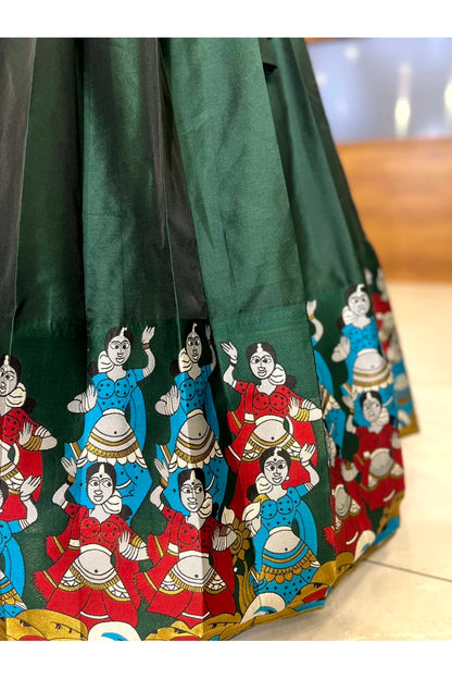 దక్షిణ భారత పండుగ సాంప్రదాయ హాఫ్ చీర(ధంగ్లీ)