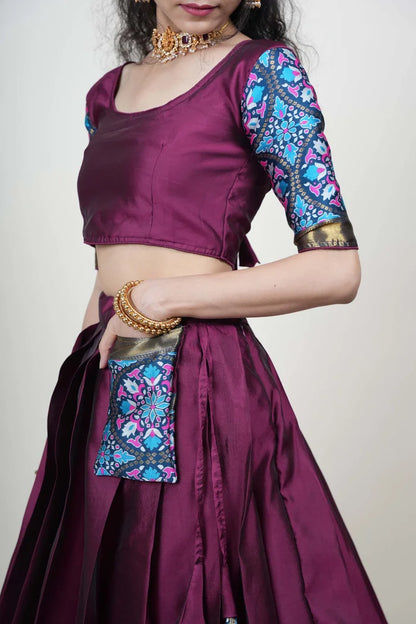 South Indian Festival Traditional Half Saree (GolGolPAttu)