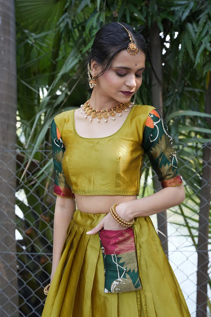 South Indian Festival Traditional Half Saree (HansPAttu)
