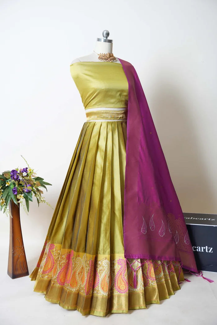 South Indian Festival Traditional Half Saree (Parvati)