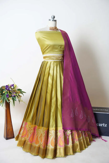 South Indian Festival Traditional Half Saree (Parvati)