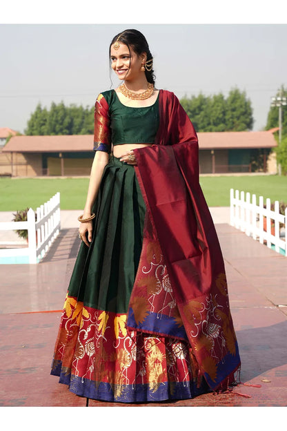 South Indian Festival Traditional Half Saree (HansPAttu)