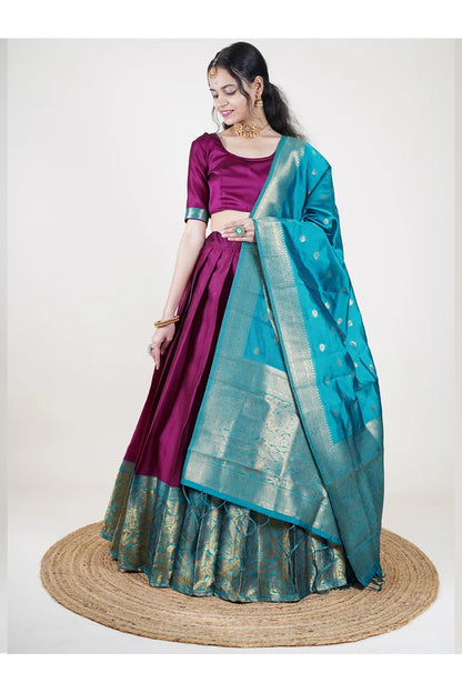 South Indian Festival Traditional Half Saree (Aarvi)