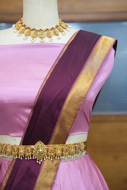దక్షిణ భారత పండుగ సాంప్రదాయ హాఫ్ చీర (ఛవి) 