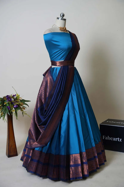 South Indian Festival Traditional Half Saree (Yenugu)