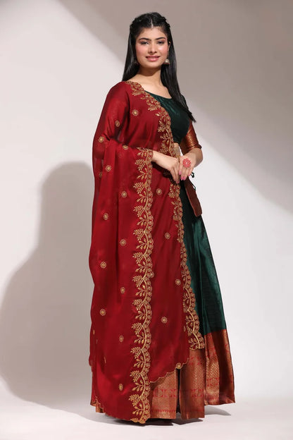 South Indian Festival Traditional Half Saree (Saraswati)