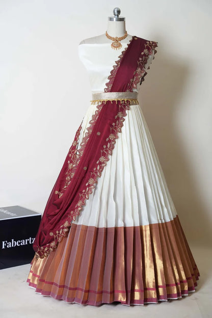 South Indian Festival Traditional Half Saree (Zara)