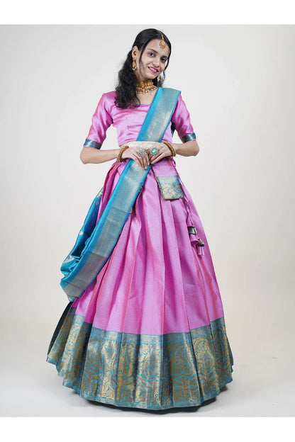 South Indian Festival Traditional Half Saree (Aarvi)