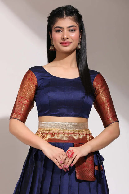 South Indian Festival Traditional Half Saree (Saraswati)