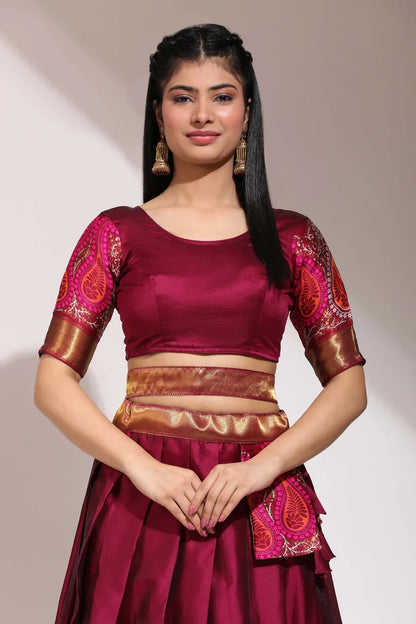 South Indian Festival Traditional Half Saree (Parvati)