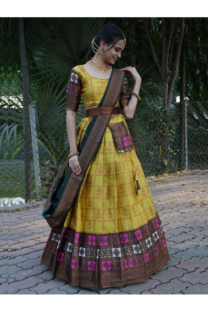 దక్షిణ భారత పండుగ సాంప్రదాయ హాఫ్ చీర (మల్టీబాక్స్) 