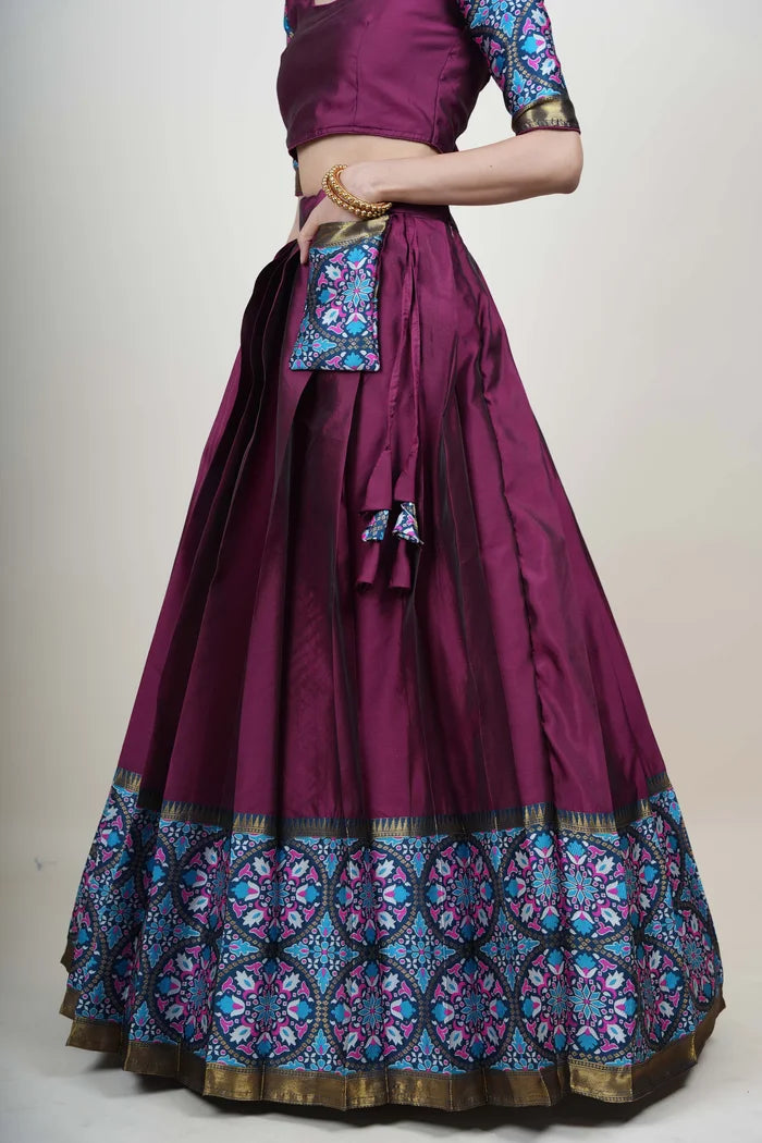 South Indian Festival Traditional Half Saree (GolGolPAttu)