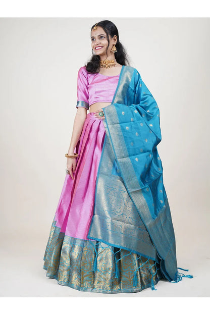 South Indian Festival Traditional Half Saree (Aarvi)