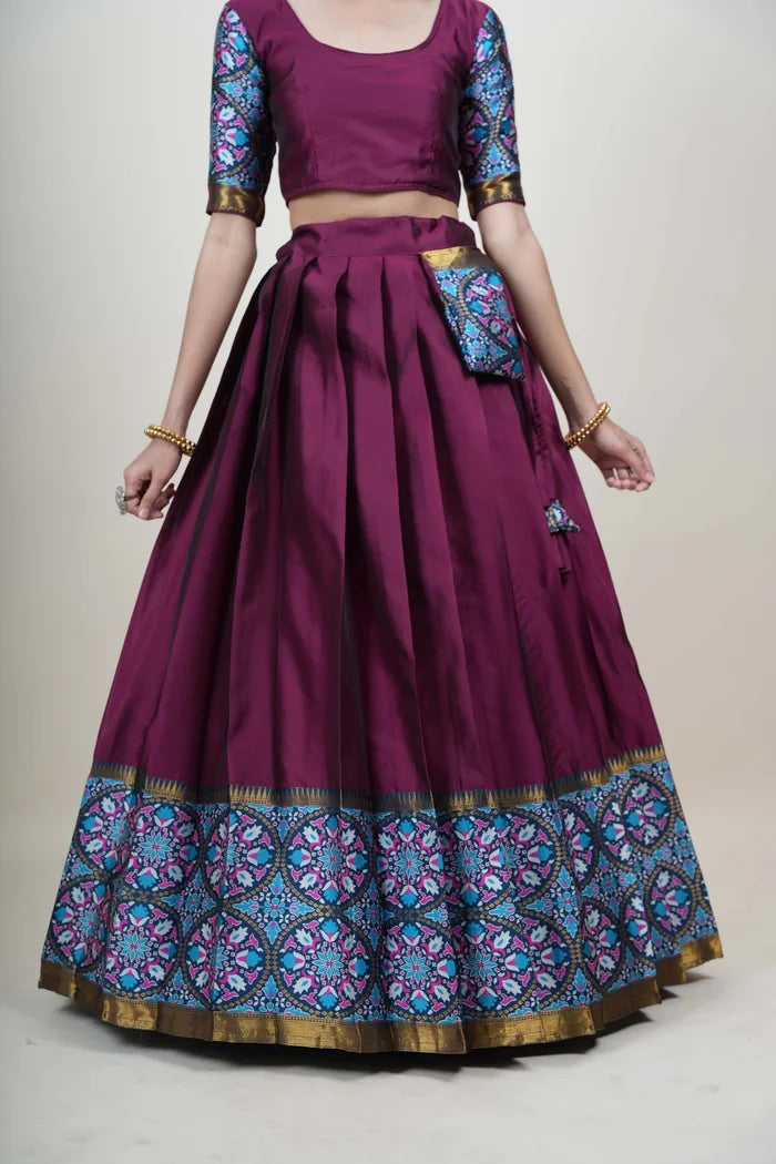 South Indian Festival Traditional Half Saree (GolGolPAttu)