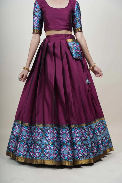 South Indian Festival Traditional Half Saree (GolGolPAttu)