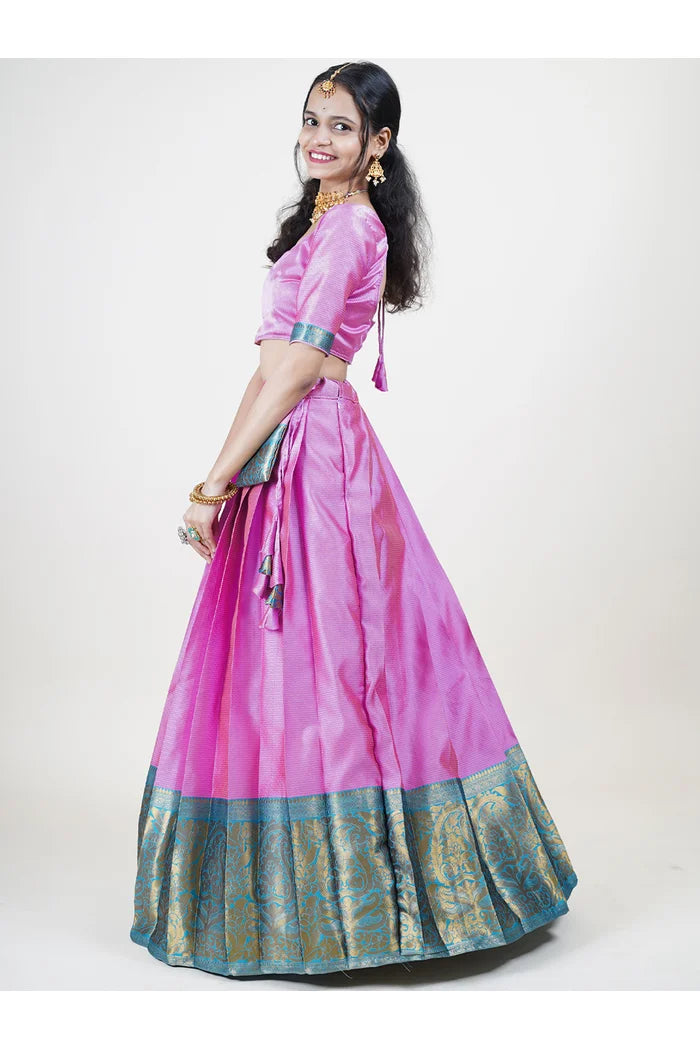 South Indian Festival Traditional Half Saree (Aarvi)