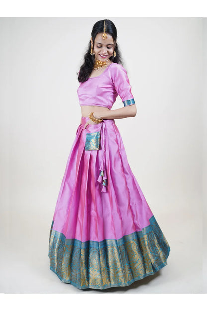 South Indian Festival Traditional Half Saree (Aarvi)