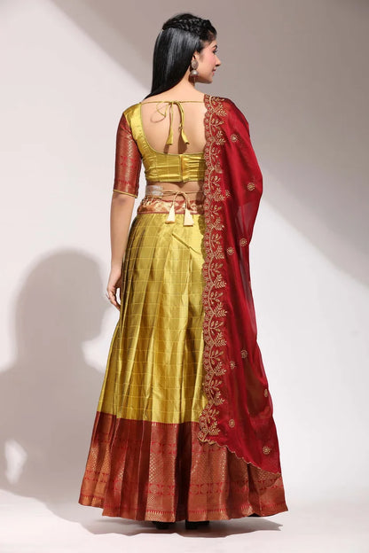 South Indian Festival Traditional Half Saree (Saraswati)