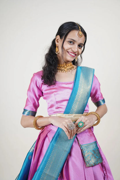 South Indian Festival Traditional Half Saree (Aarvi)