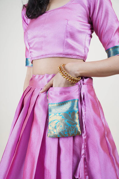 South Indian Festival Traditional Half Saree (Aarvi)