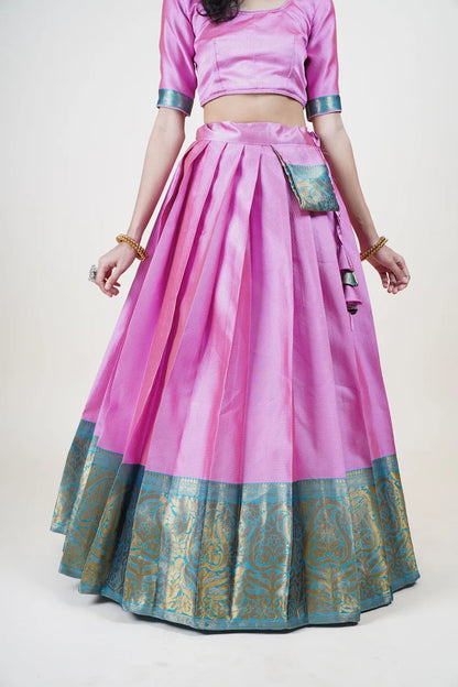 South Indian Festival Traditional Half Saree (Aarvi)